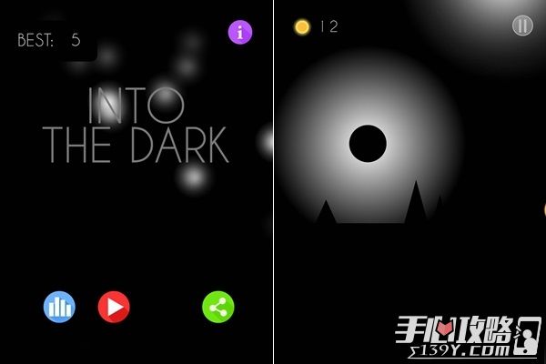 黑暗风格休闲冒险新作《Into the Dark》上架iOS1