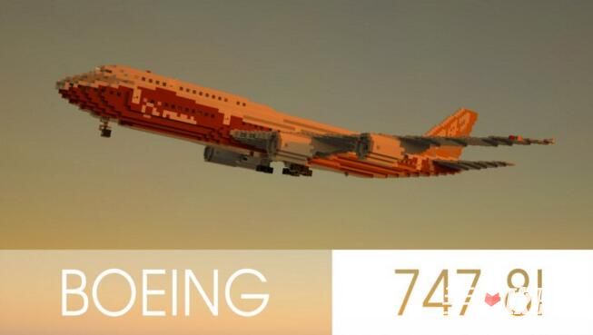 《我的世界》1：1还原出波音747-8洲际客机1