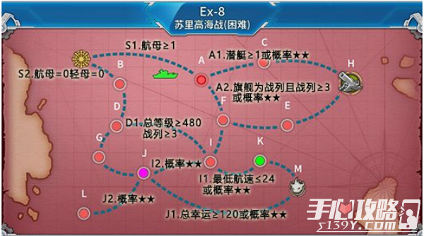 《战舰少女R》轰隆轰隆超级大作战：Ex8 苏里高海战(困难)攻略2