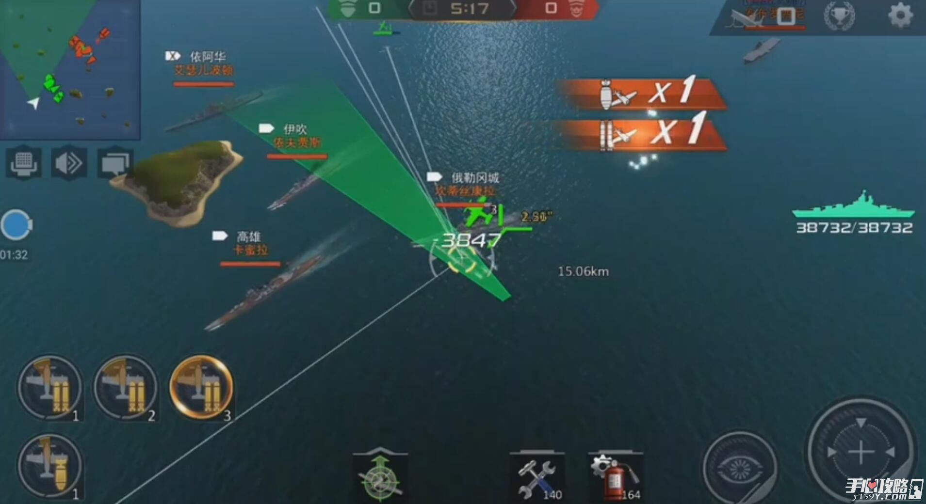 雷霆海战航母试玩：一次大凤号舰载鱼雷的狂欢3
