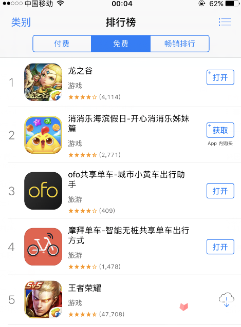 《龙之谷手游》上线首日登顶AppStore免费榜首1