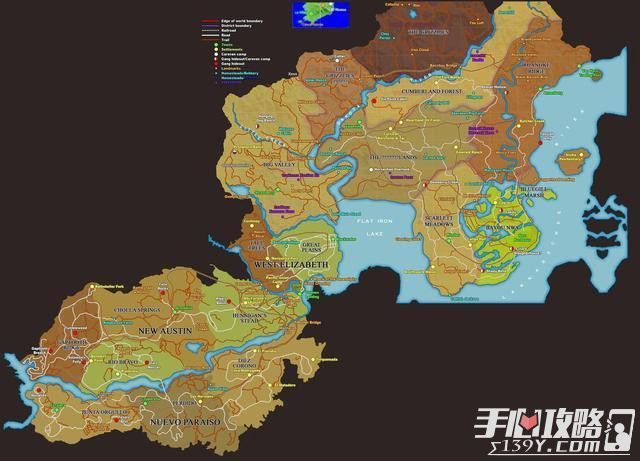 《荒野大镖客2》完整大地图一览1